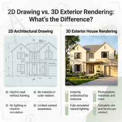 2d-drawing-vs-3d-exterior-house-rendering-comparison