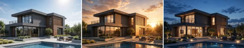 lighting-simulation-midday-golden-hour-twilight-render